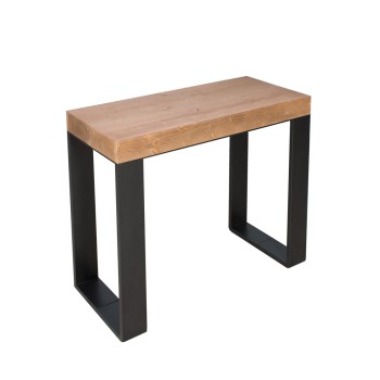 Tecno console with Anthracite frame - Extendable console 90x40/190 cm Tecno Small Dyed Fir with Anthracite frame