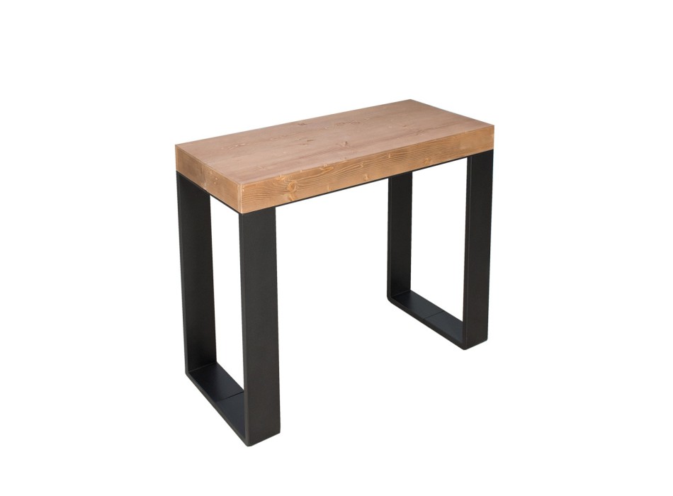 Tecno console with Anthracite frame - Extendable console 90x40/190 cm Tecno Small Dyed Fir with Anthracite frame