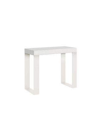 Tecno console with White frame - Extendable console 90x40/196 cm Tecno Small White Ash with White frame