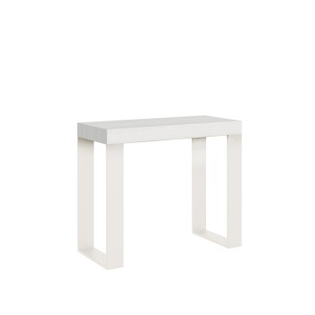 Tecno console with White frame - Extendable console 90x40/196 cm Tecno Small White Ash with White frame