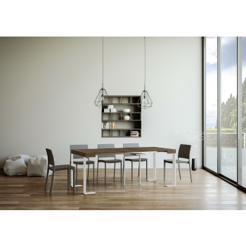 Tecno Console with White Frame - Extendable Console 90x40/300 cm Tecno White Ash with White Frame