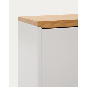 Abilen 3-door sideboard, oak veneer and white lacquer, 180 x 75 cm, FSC 100%