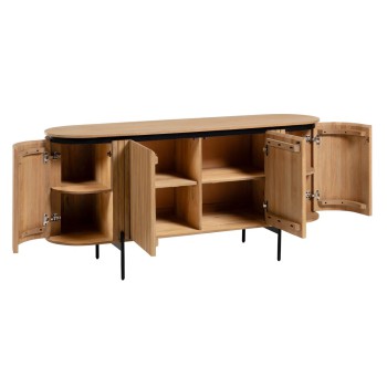 Licia sideboard with 4 doors in solid mango wood