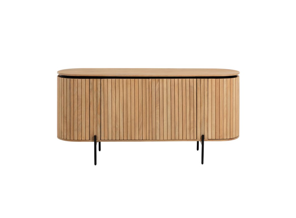 Licia sideboard with 4 doors in solid mango wood