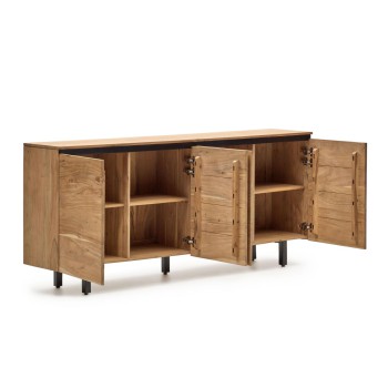 Uxue sideboard in solid acacia wood, natural finish