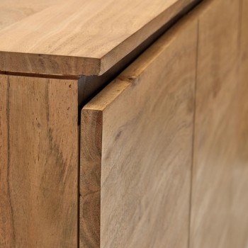 Uxue sideboard in solid acacia wood, natural finish