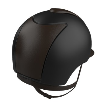 CROMO 2.0 TEXTILE BLACK/FRONT, BACK AND VISOR BROWN LEATHER