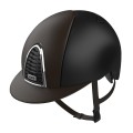 CROMO 2.0 TEXTILE BLACK/FRONT, BACK AND VISOR BROWN LEATHER