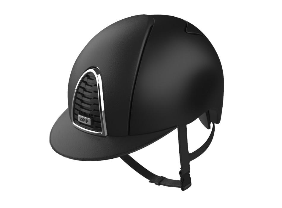 CHROME 2.0 BLACK TEXTILE/FRONT, BACK AND VISOR BLACK LEATHER