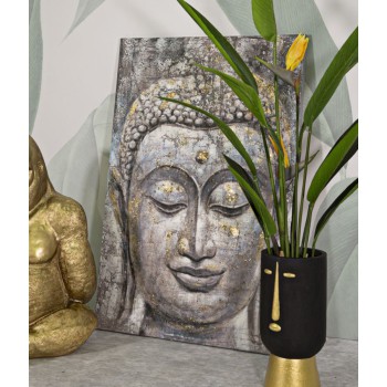 PAINTING ON CANVAS FACE BUDDHA LIGHT -A-