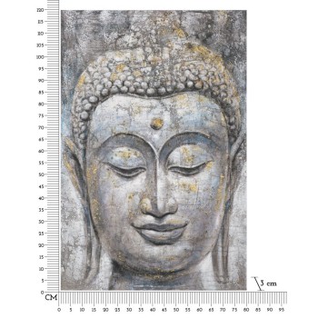 PAINTING ON CANVAS FACE BUDDHA LIGHT -A-