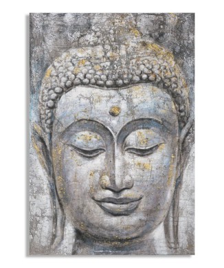 PAINTING ON CANVAS FACE BUDDHA LIGHT -A-