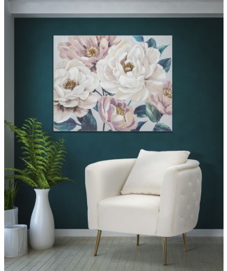 PAINTING ON SOFT FLOWER CANVAS