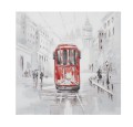 PAINTED ON CANVAS TRAM -A-