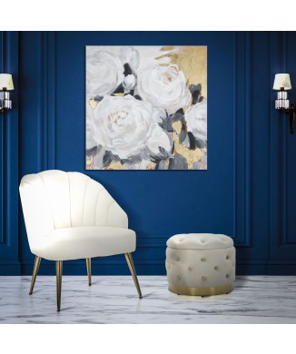 PAINTING ON CANVAS WHITE FLOWER -A-