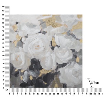 PAINTING ON CANVAS WHITE FLOWER -B-