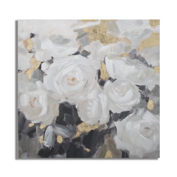 PAINTING ON CANVAS WHITE FLOWER -B-