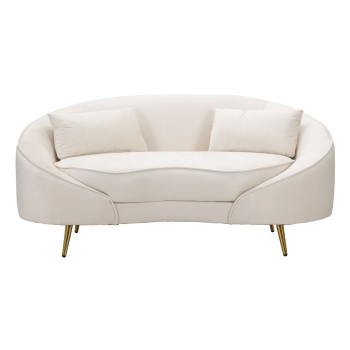 OSLO 2 SEAT SOFA WITH CREAM CUSHIONS