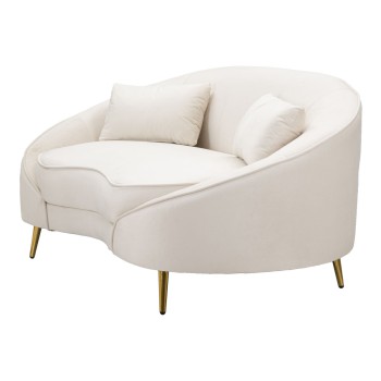 OSLO 2 SEAT SOFA WITH CREAM CUSHIONS