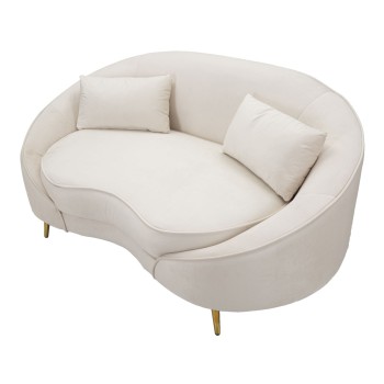 OSLO 2 SEAT SOFA WITH CREAM CUSHIONS