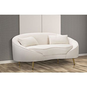 OSLO 2 SEAT SOFA WITH CREAM CUSHIONS