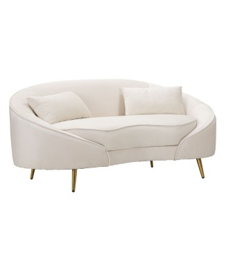 OSLO 2 SEAT SOFA WITH CREAM CUSHIONS