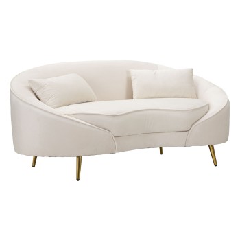 OSLO 2 SEAT SOFA WITH CREAM CUSHIONS