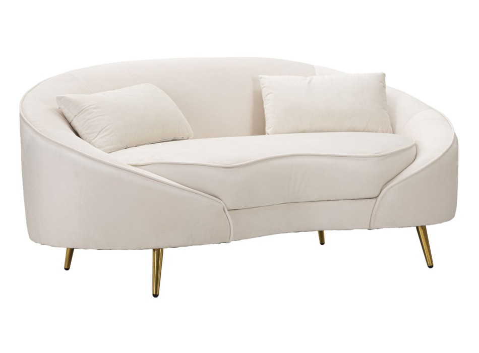 OSLO 2 SEAT SOFA WITH CREAM CUSHIONS