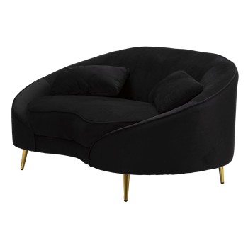 OSLO 2 SEATER SOFA WITH BLACK CUSHIONS