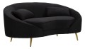 OSLO 2 SEAT SOFA WITH BLACK CUSHIONS