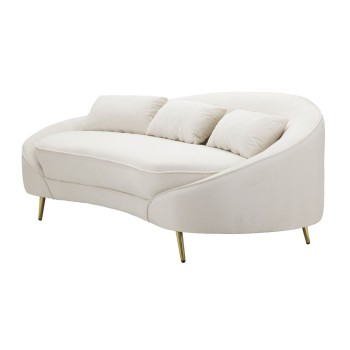 OSLO 3 SEAT SOFA WITH CREAM CUSHIONS