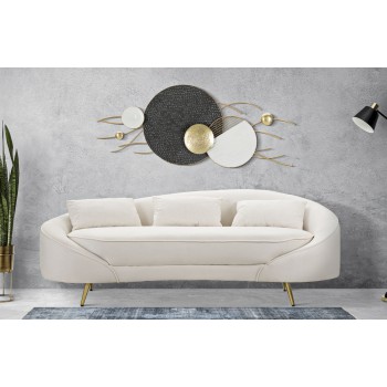 OSLO 3 SEAT SOFA WITH CREAM CUSHIONS