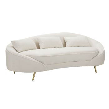 OSLO 3 SEAT SOFA WITH CREAM CUSHIONS