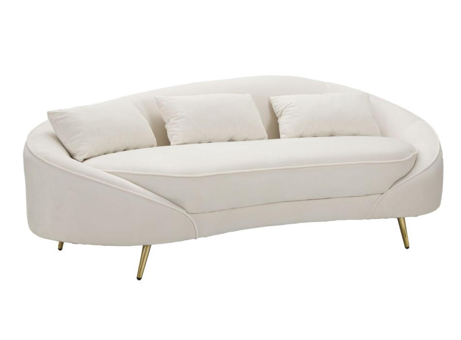 OSLO 3 SEAT SOFA WITH CREAM CUSHIONS