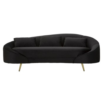 OSLO 3 SEAT SOFA WITH BLACK CUSHIONS