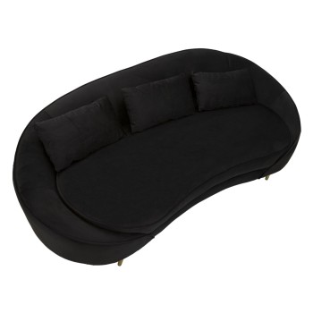 OSLO 3 SEAT SOFA WITH BLACK CUSHIONS