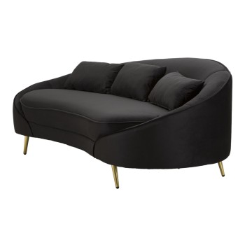 OSLO 3 SEAT SOFA WITH BLACK CUSHIONS