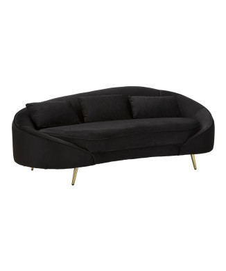 OSLO 3 SEAT SOFA WITH BLACK CUSHIONS