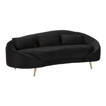 OSLO 3 SEAT SOFA WITH BLACK CUSHIONS