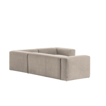 Divano ad angolo Blok 3 posti beige 290 x 230 cm /