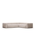 Beige 5-seater Blok corner sofa 320 x 290 cm /