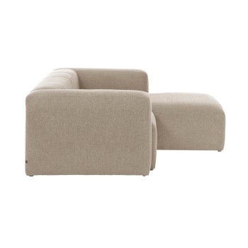 Divano Blok 2 posti chaise longue destro beige 240 cm