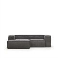 Blok sofa 2 seater left chaise longue in thick corduroy