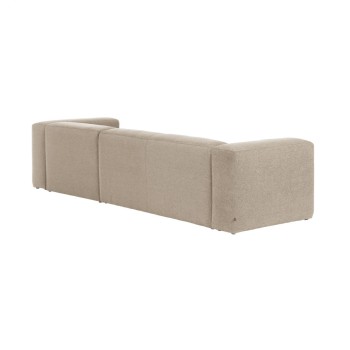 Divano Blok 3 posti chaise longue destra beige 300 cm