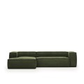 Blok sofa 3 seater left chaise longue in thick corduroy