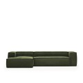 Blok sofa 4 seater left chaise longue in thick corduroy