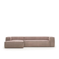 Blok sofa 4 seater left chaise longue in thick corduroy PROMO