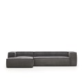 Blok sofa 4 seater left chaise longue in thick corduroy