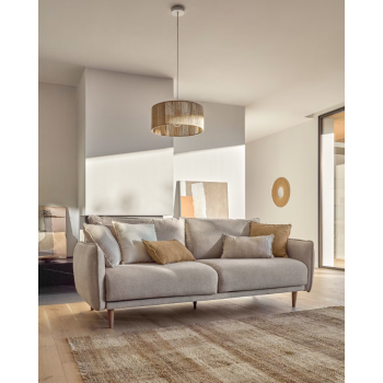 Carlota 3-seater beige sofa 213 cm