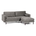 Debra 3-seater sofa with velvet footrest